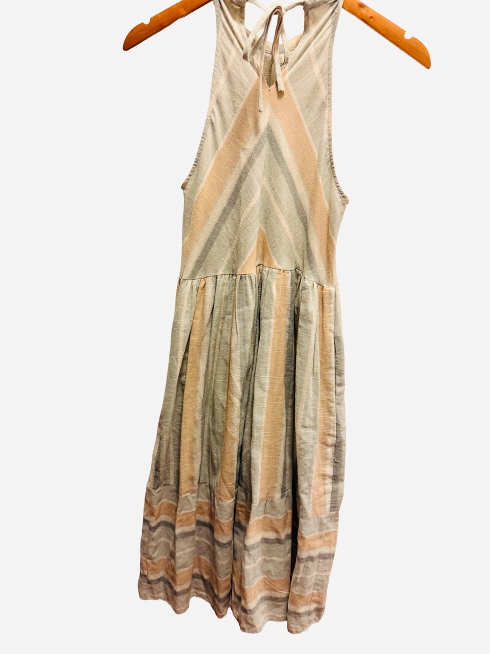 ✨ Listicle Boho Striped Halter Midi Dress with Pockets (Size Small) (E) - Picture 3 of 10